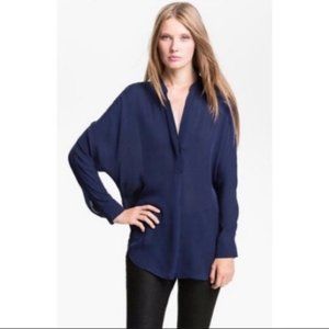 copy - Aritzia Babaton 100% Silk Peach Floral Top